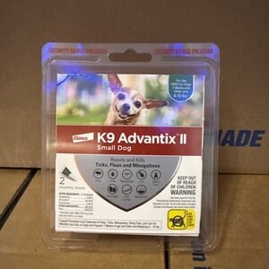 Elanco Advantix 2 Small Dogs 4-10 lbs 2 monthly Doses Tick, Fleas And Mosquitoes